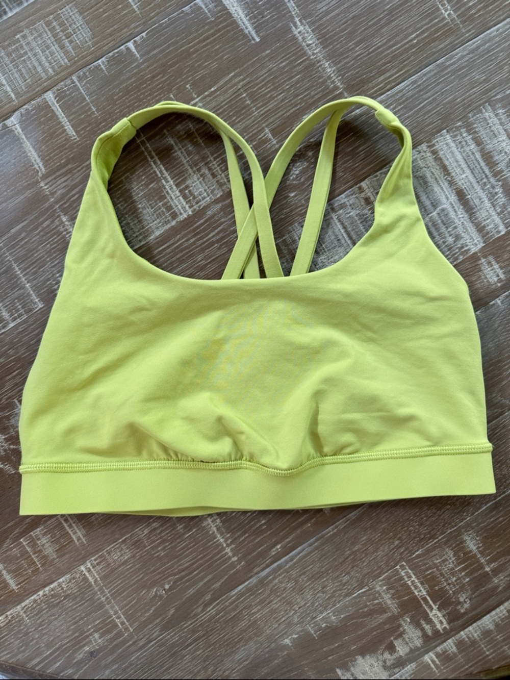 Lululemon Lime Green Strappy Energy Sports Bra 8